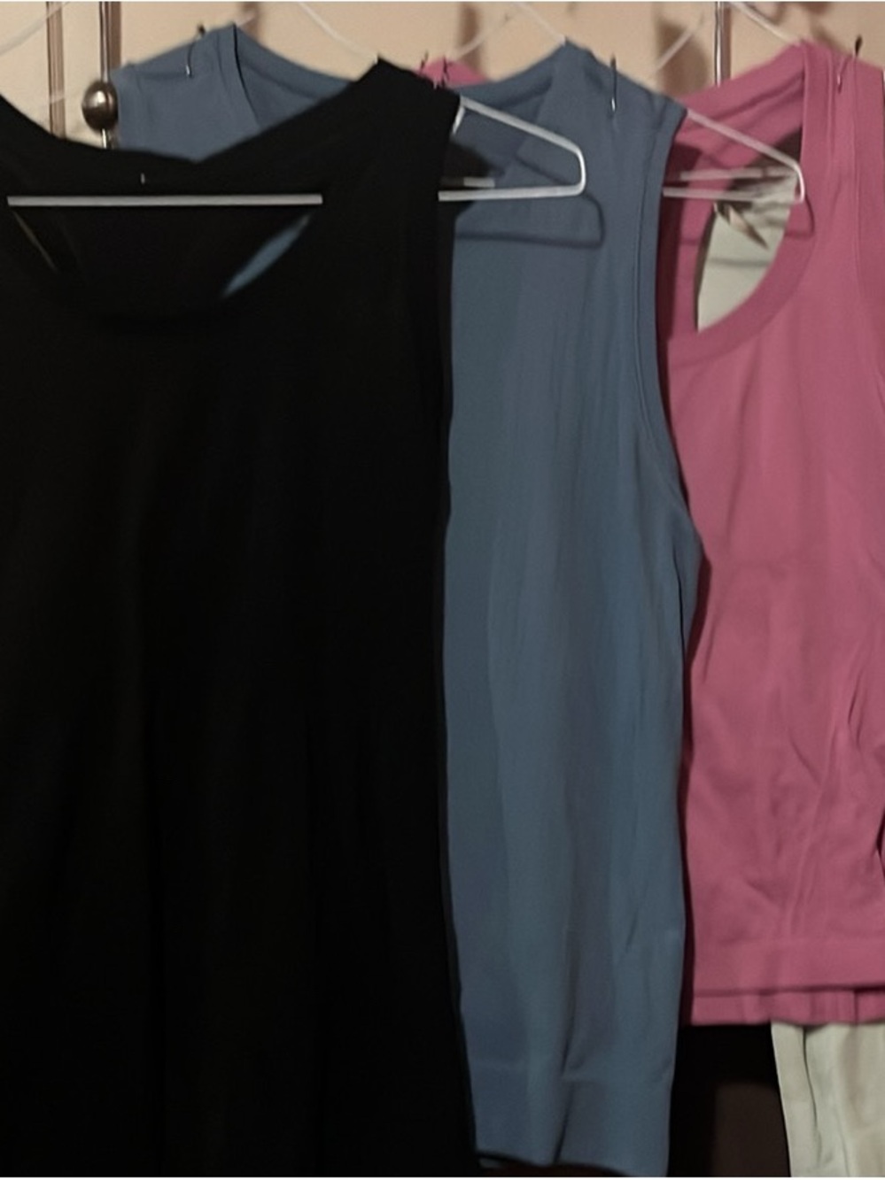 Athleta Sleeveless Tank Set in Black, Blue, Pink